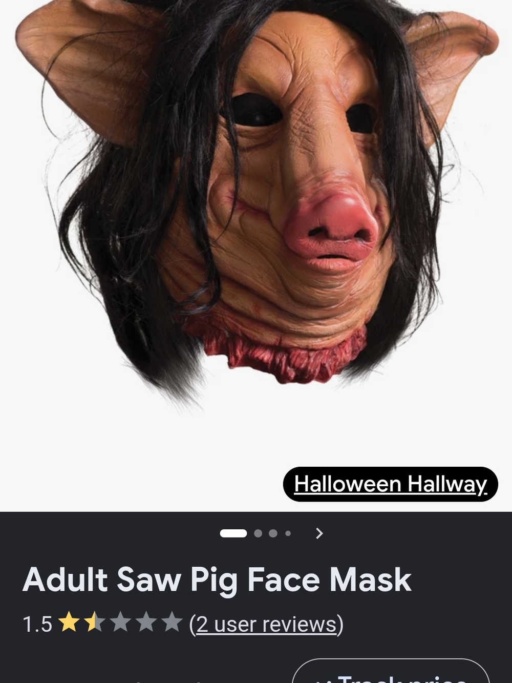 Pink Pig Face Mask - Kids Costume